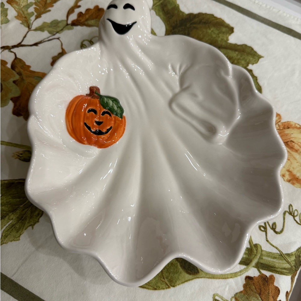 Fitz and Floyd Cream Pumpkin Plate